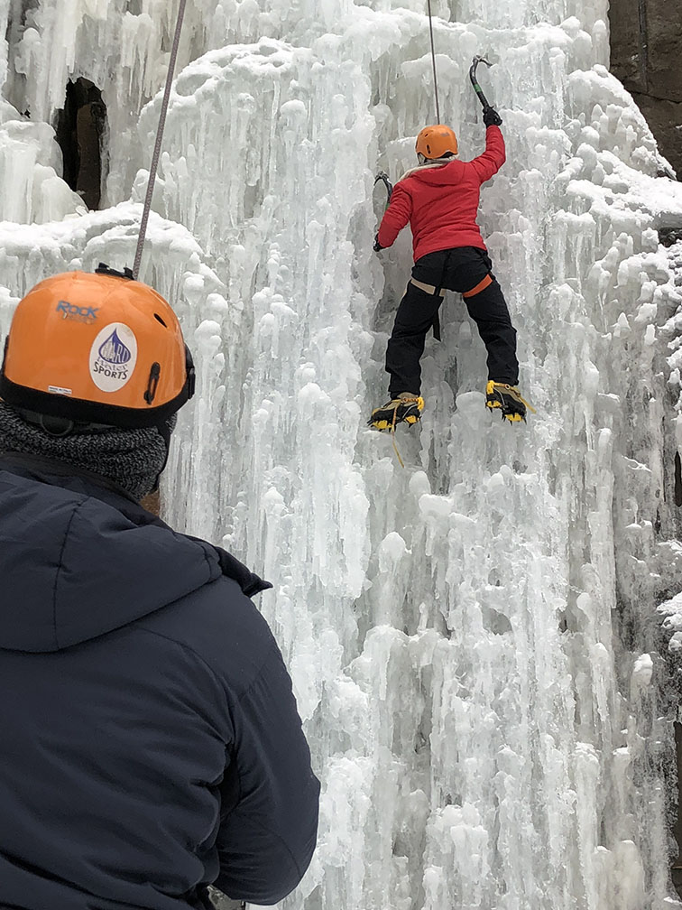 Minnesota ice climbing class